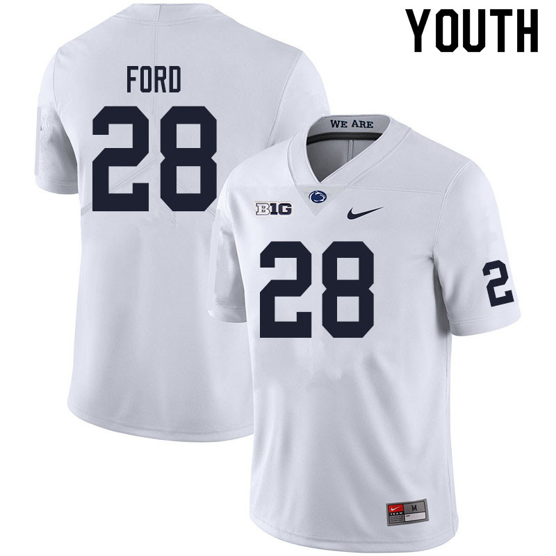 NCAA Nike Youth Penn State Nittany Lions Devyn Ford #28 College Football Authentic White Stitched Jersey MPW2798FN